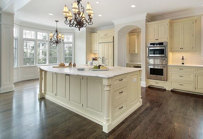 laminate floor with a wood-like finish for a natural look in Hamilton, OH